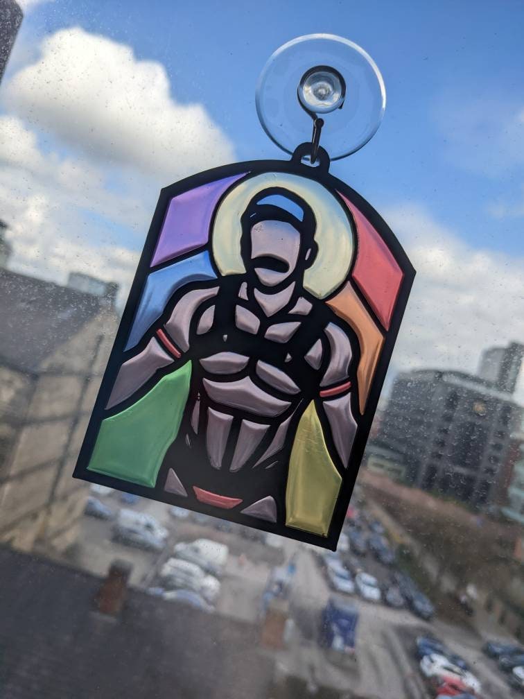 Pride Prayer - Queer Resin Stained Glass Style Design