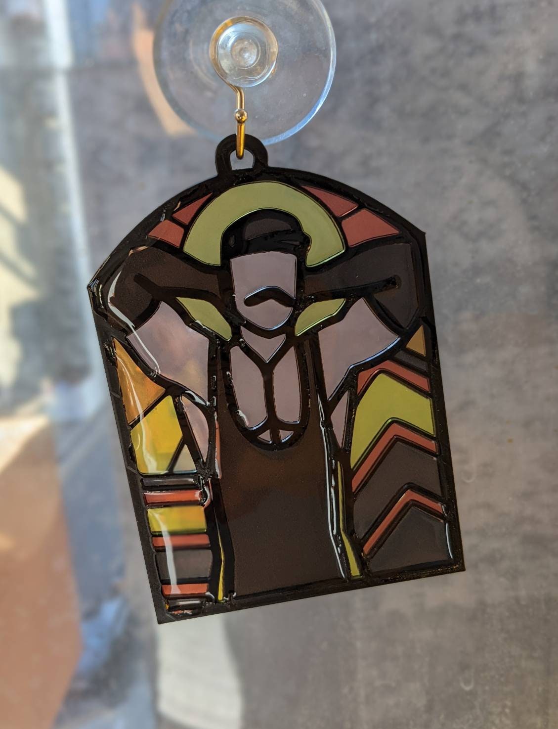 Rubber Ready - Queer Resin Stained Glass Style Design