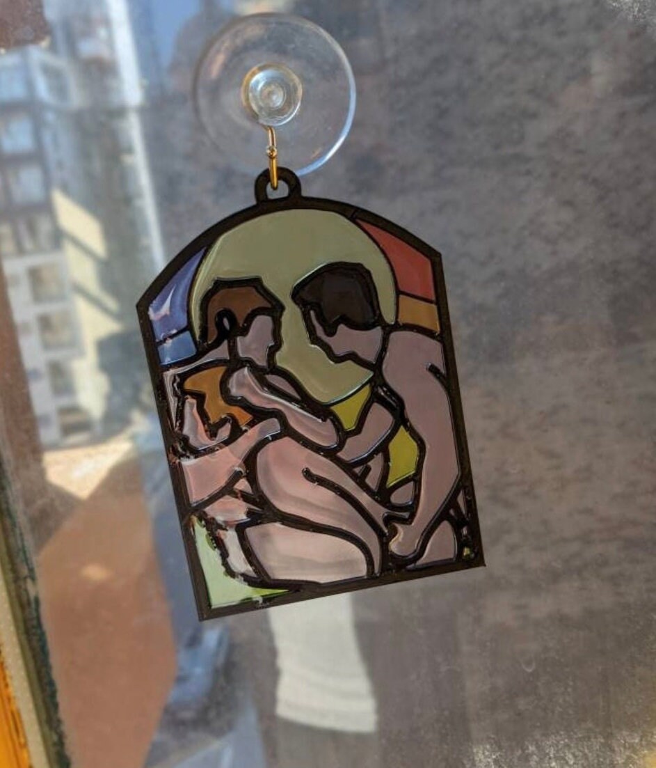 Mature - Two Bros - Resin Stained Glass Style Design