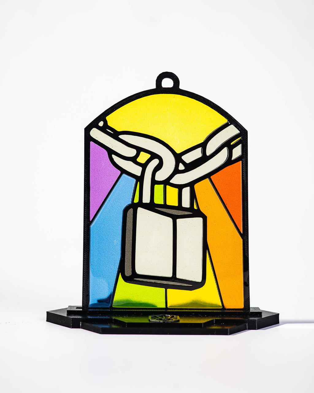 Collared - Queer Resin Stained Glass Style Design