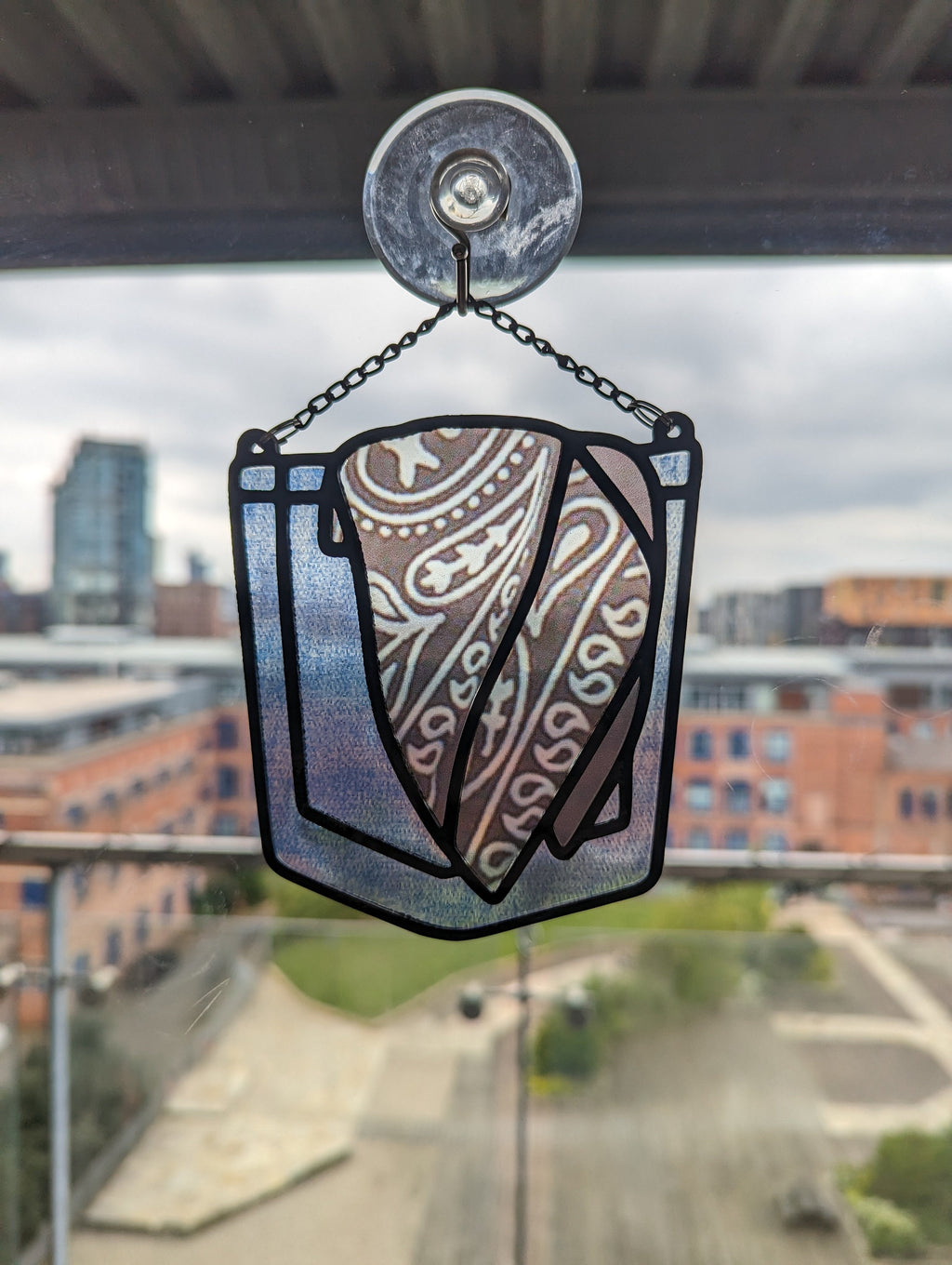 Hanky code stained glass style resin art