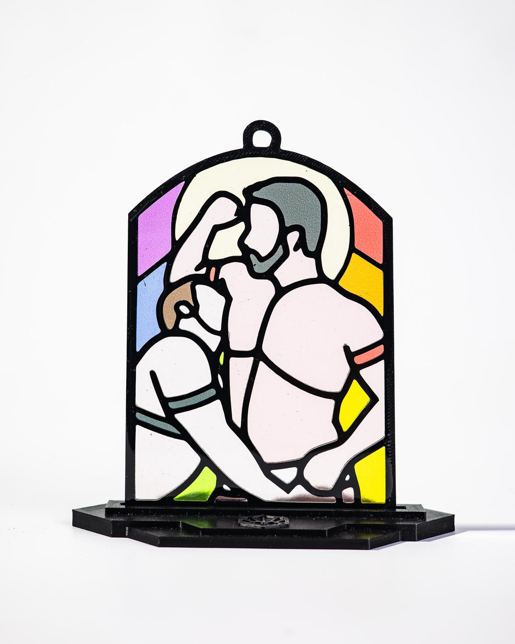 Pit Pig - Queer Resin Stained Glass Style Design