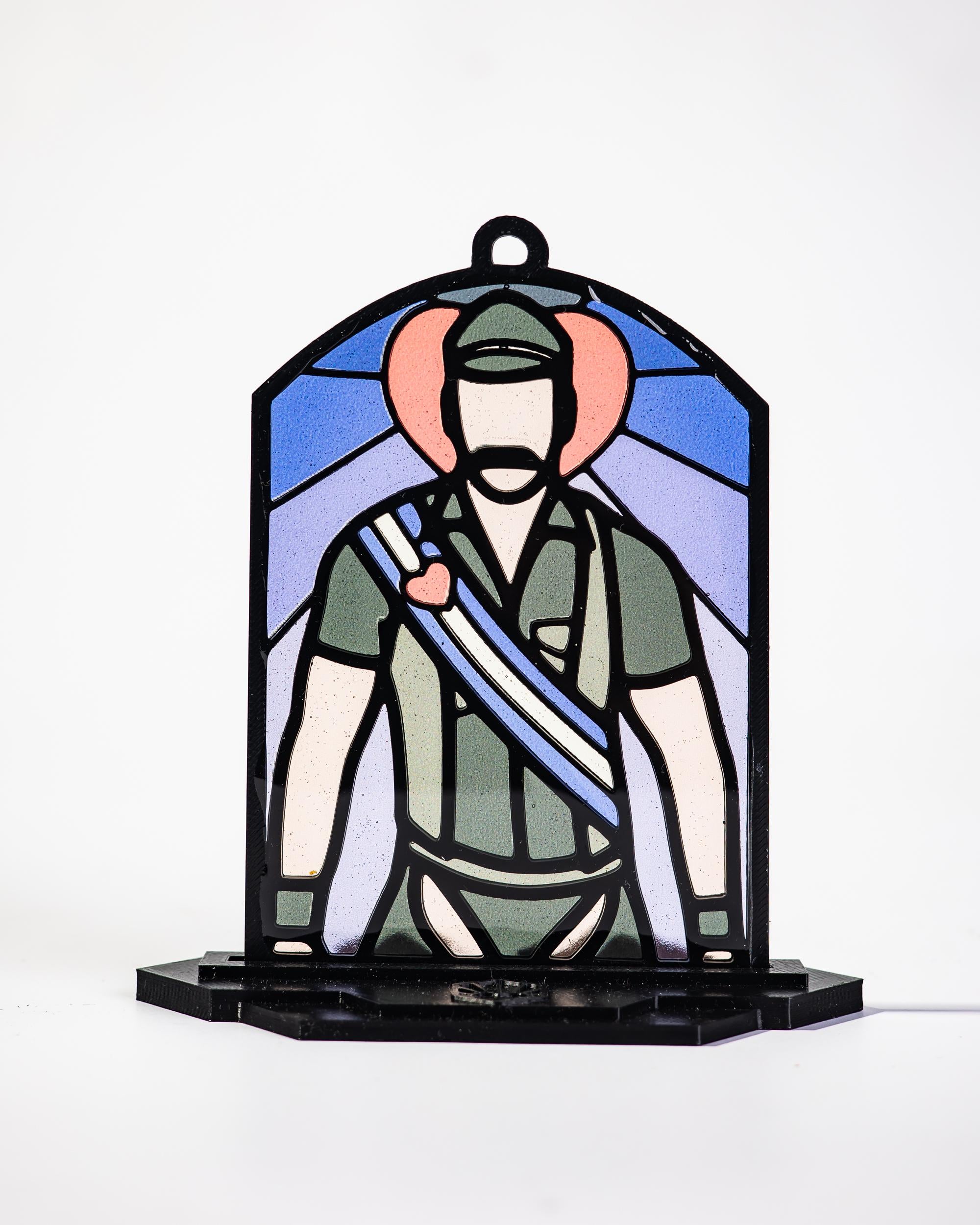Leather Daddy - Resin Stained Glass Style Design