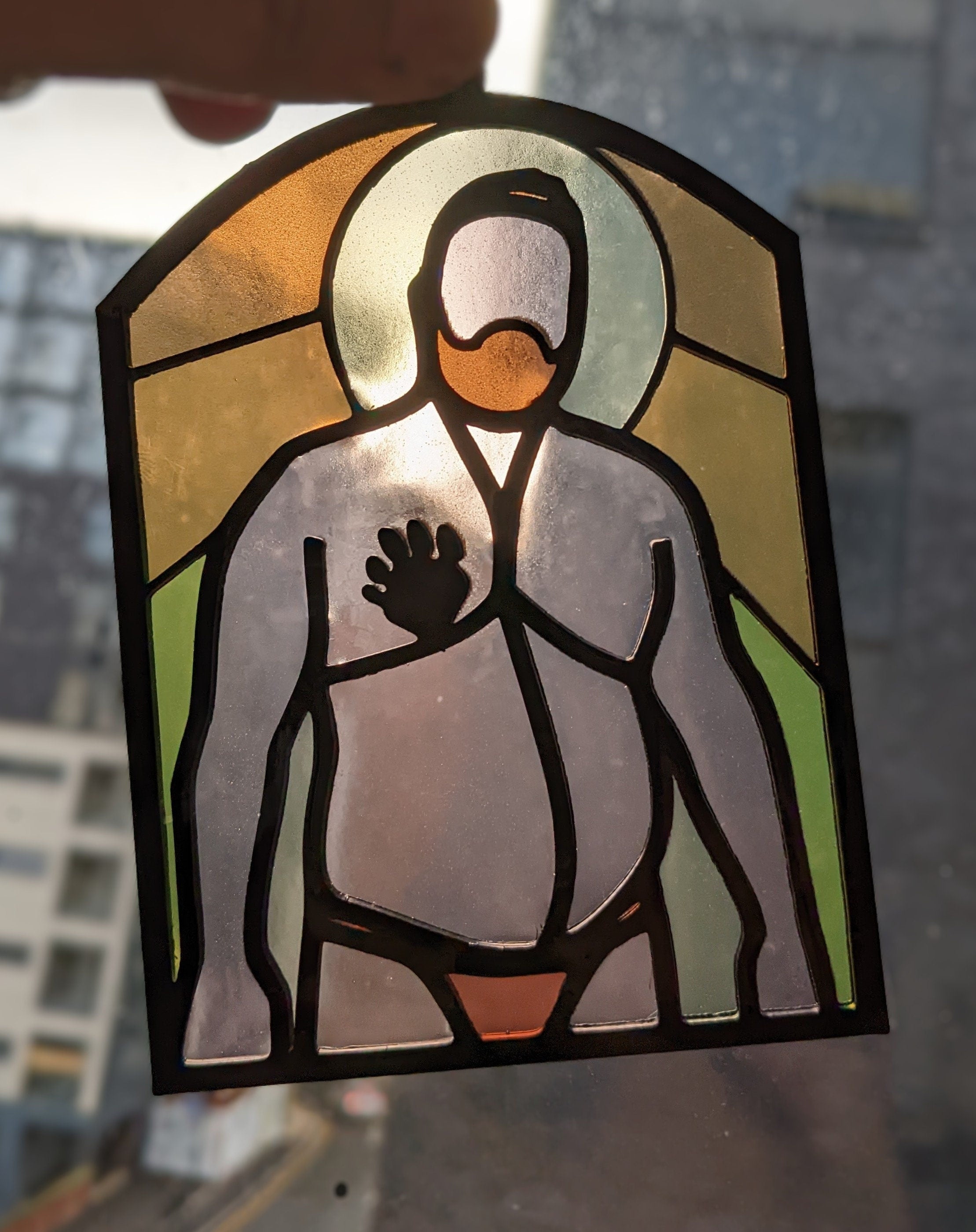 Bear - Queer Resin Stained Glass Style Design