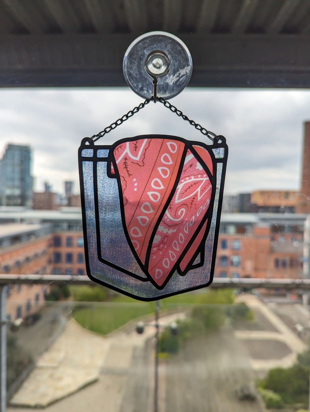 Hanky code stained glass style resin art