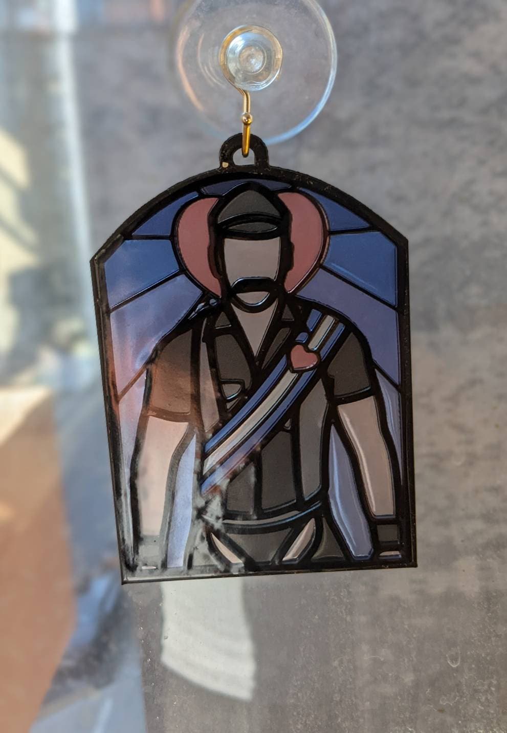 Leather Daddy - Resin Stained Glass Style Design