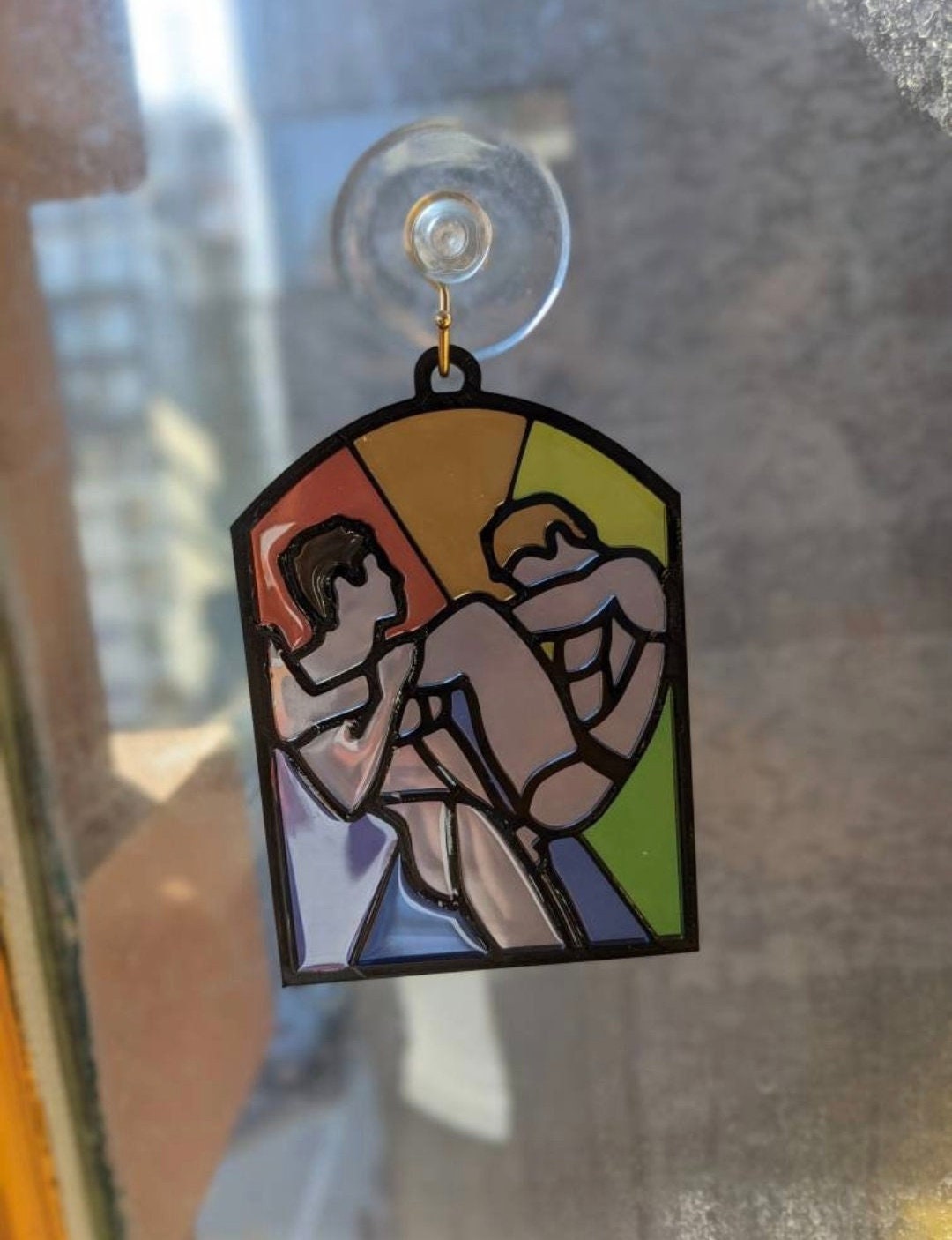 Mature - Shower Boys - Resin Stained Glass Style Design