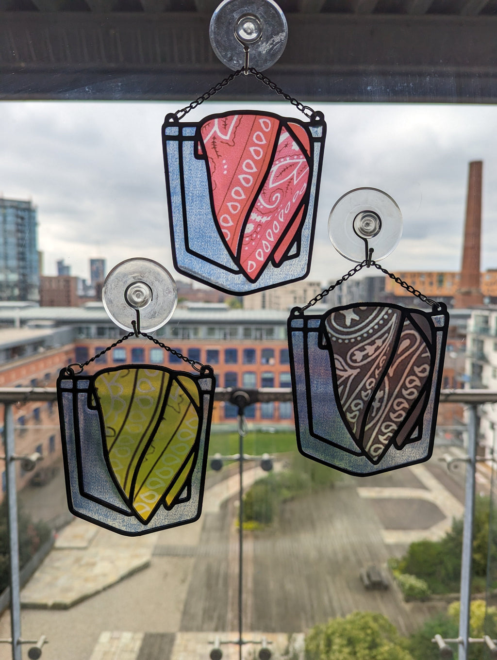 Hanky code stained glass style resin art