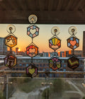 Pride Hex resin stained glass style design