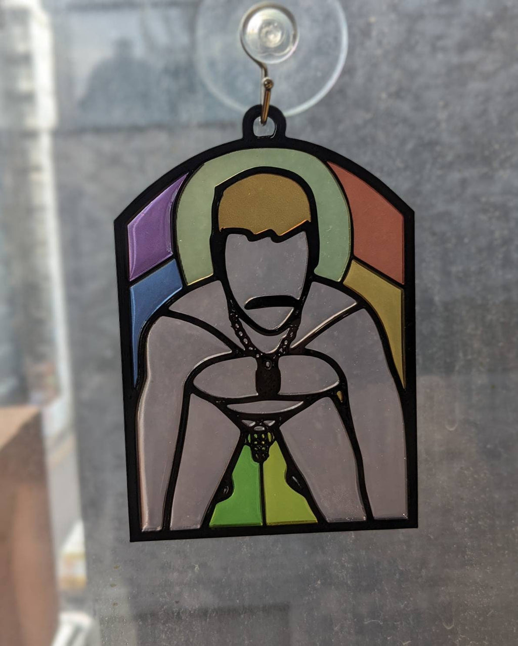 Mature - Cage Check-in - Chastity Resin Stained Glass Style Design