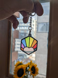 Rainbow Sunrise Keyring/Earring
