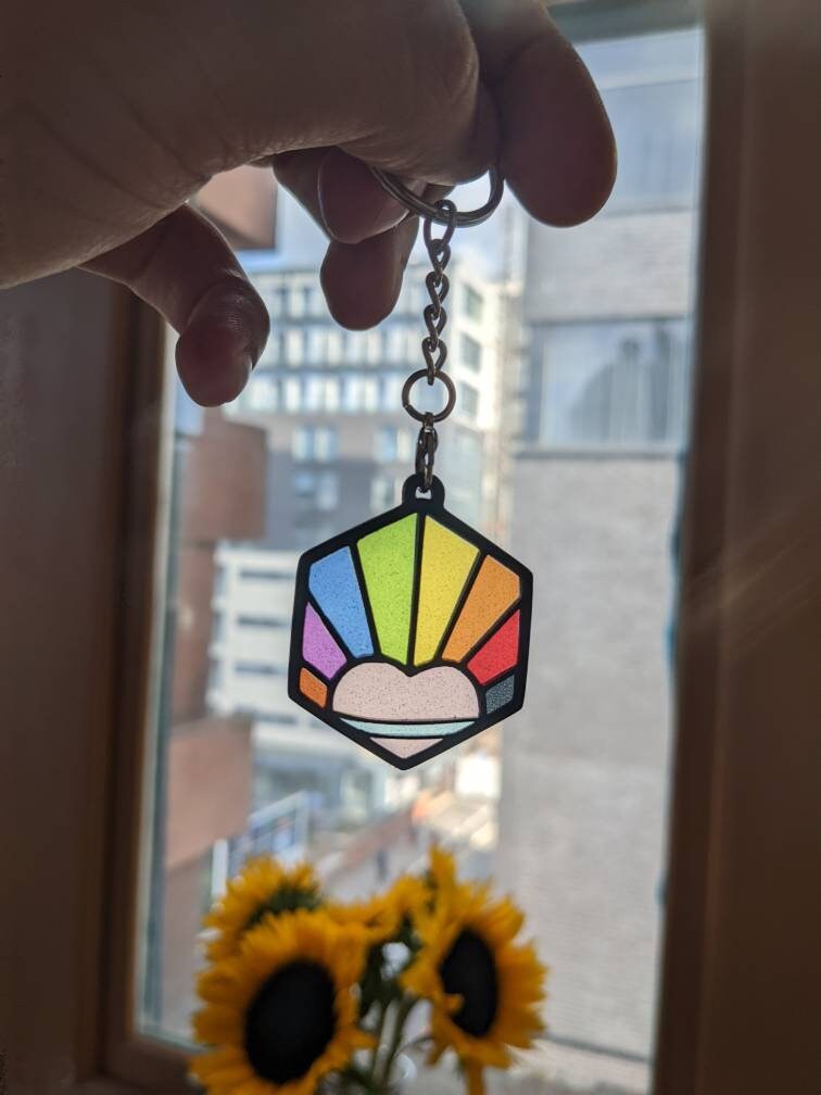 Rainbow Sunrise Keyring/Earring