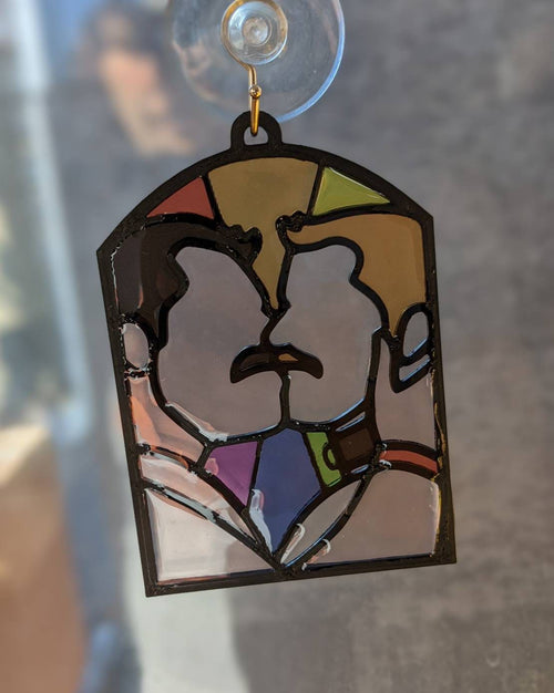 Dom/Sub Kiss - Queer Resin Stained Glass Style Design