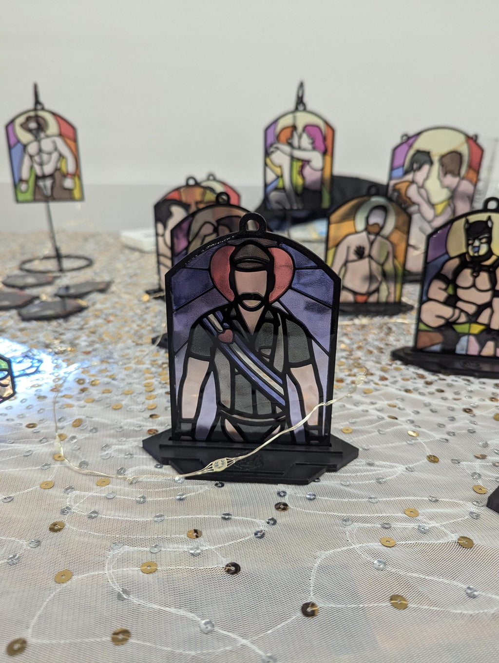 Leather Daddy - Resin Stained Glass Style Design