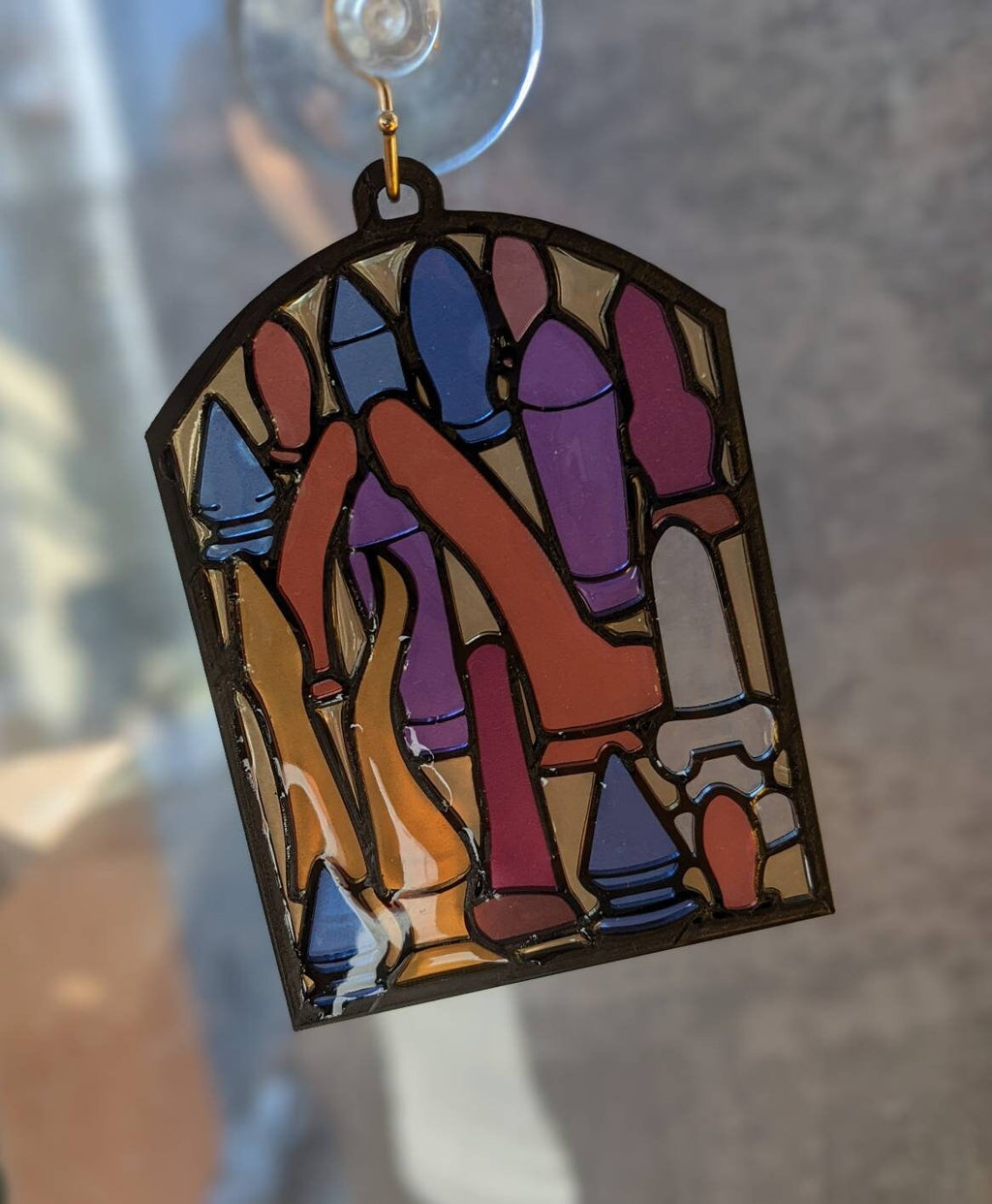 Not Enough Toys - Resin Stained Glass Style Design