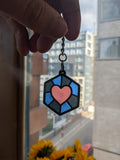 Leather flag Keyring/Earring