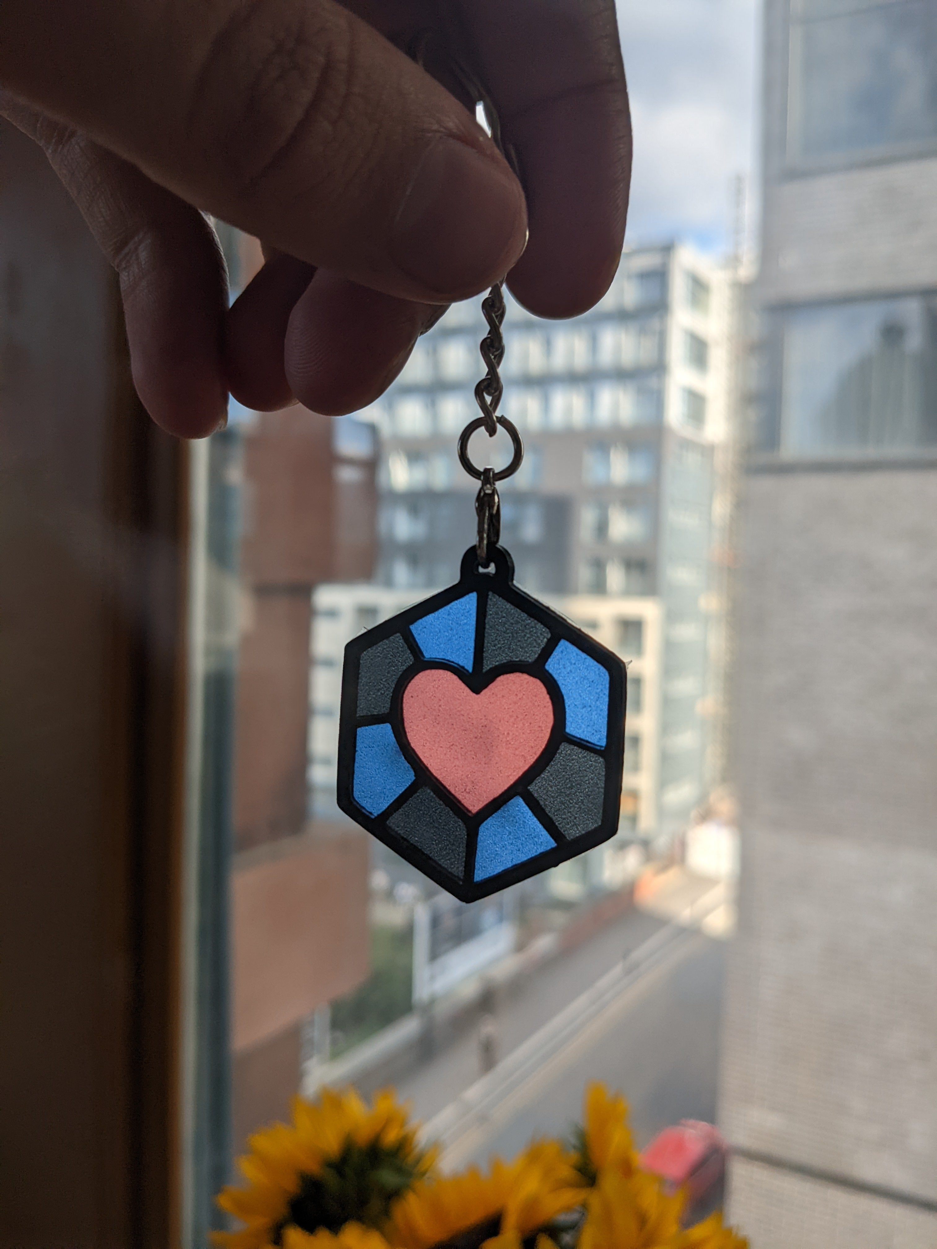 Leather flag Keyring/Earring