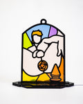 Rosebud - Queer Resin Stained Glass Style Design