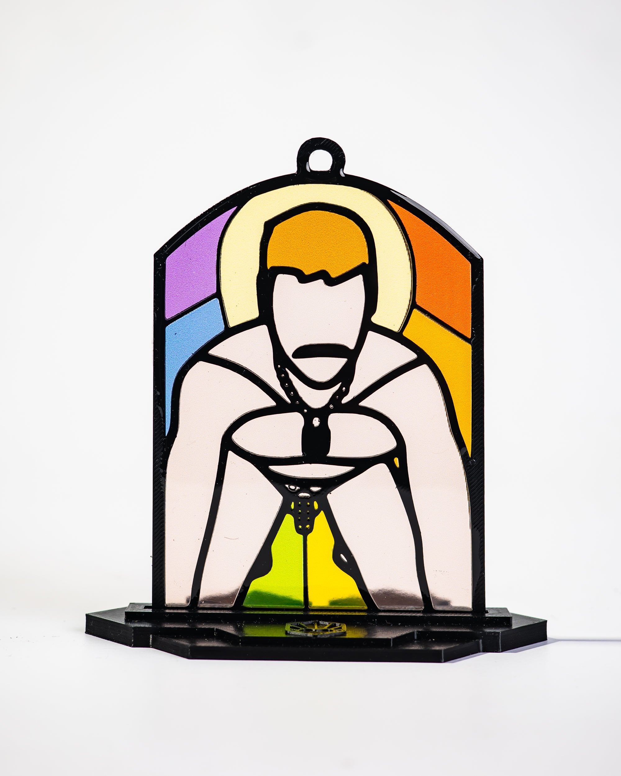 Mature - Cage Check-in - Chastity Resin Stained Glass Style Design