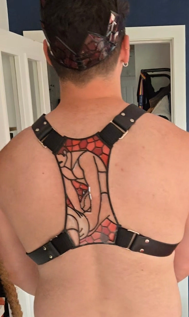 Stained Glass Resin Harness - Red