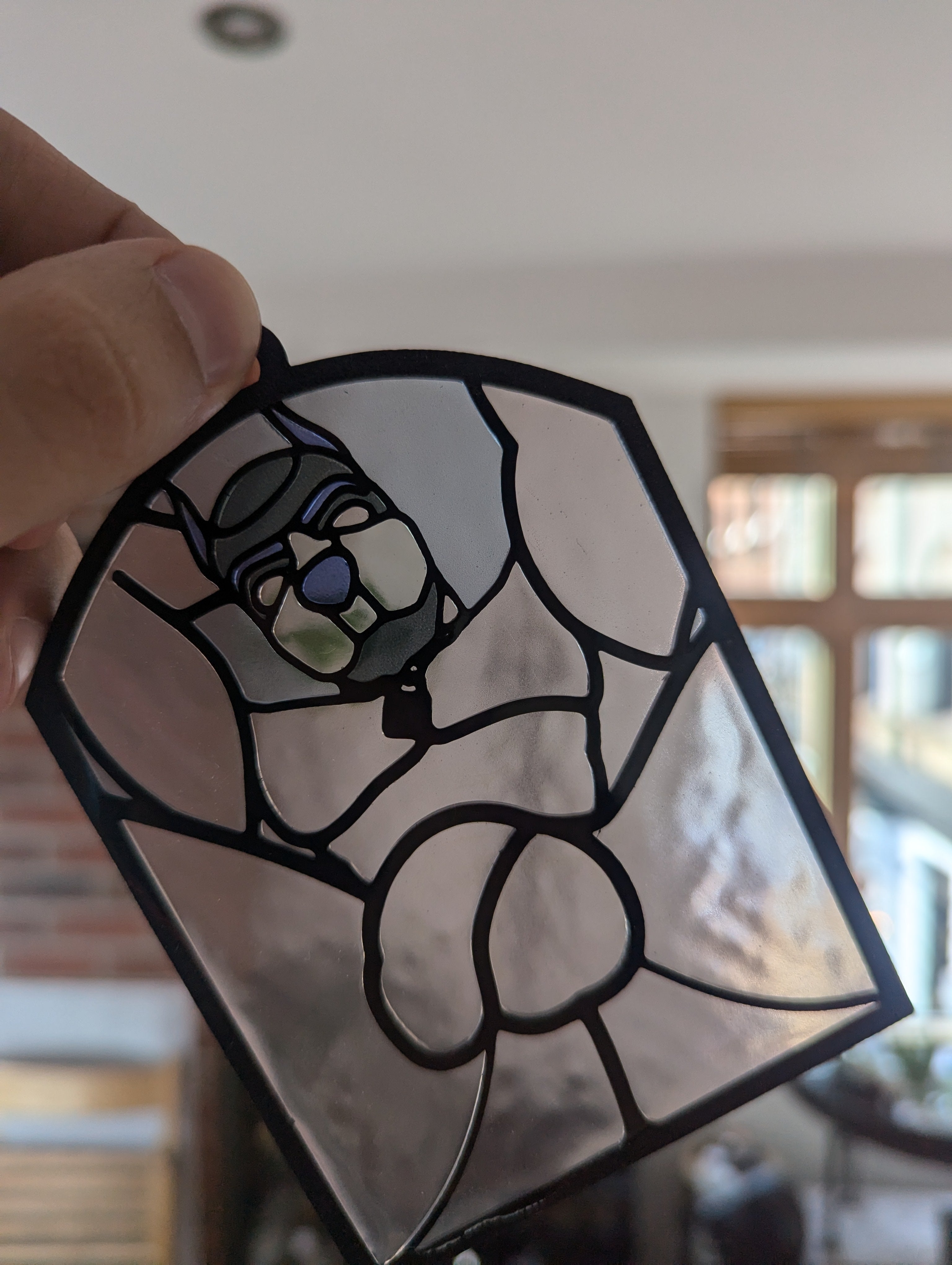Pup butt - Queer Resin Stained Glass Style Design