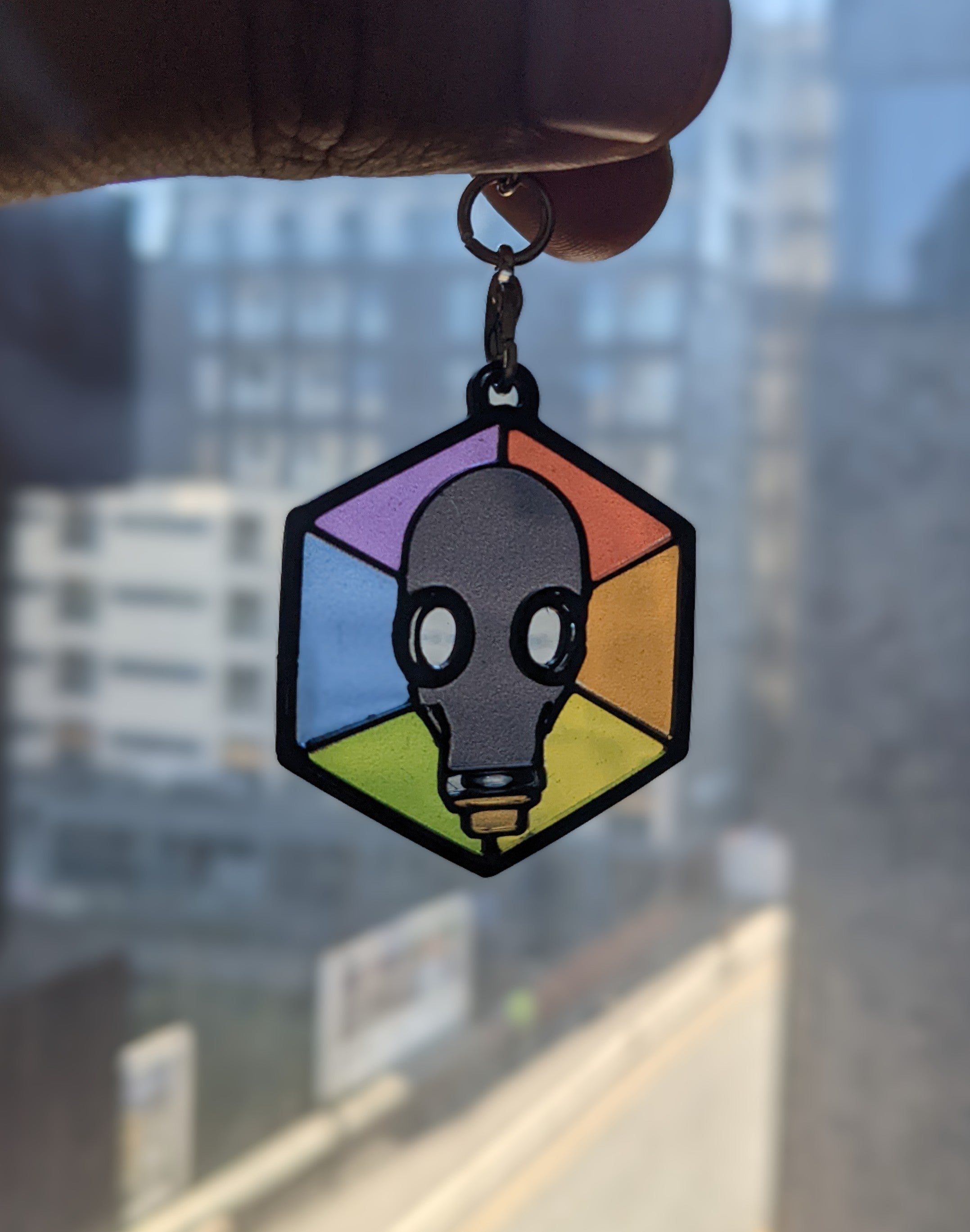 Gasmask Keyring/Earring