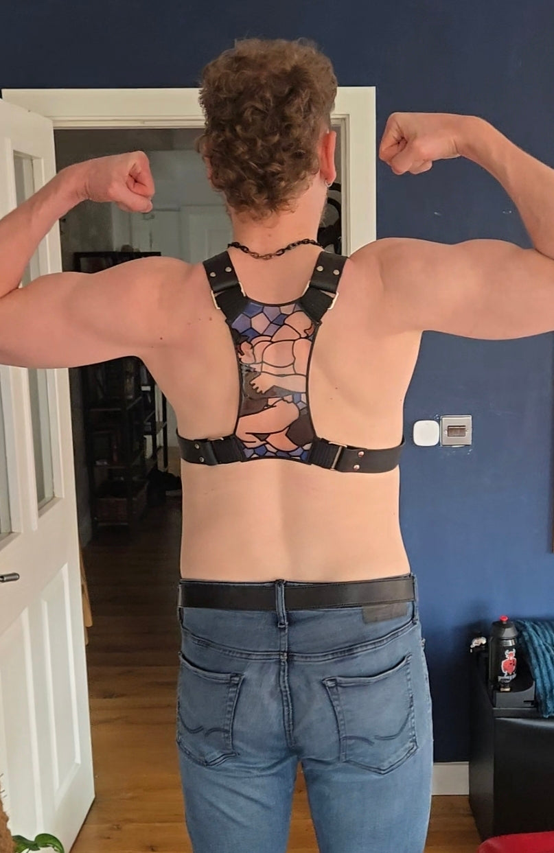 Stained Glass Resin Harness - Blue
