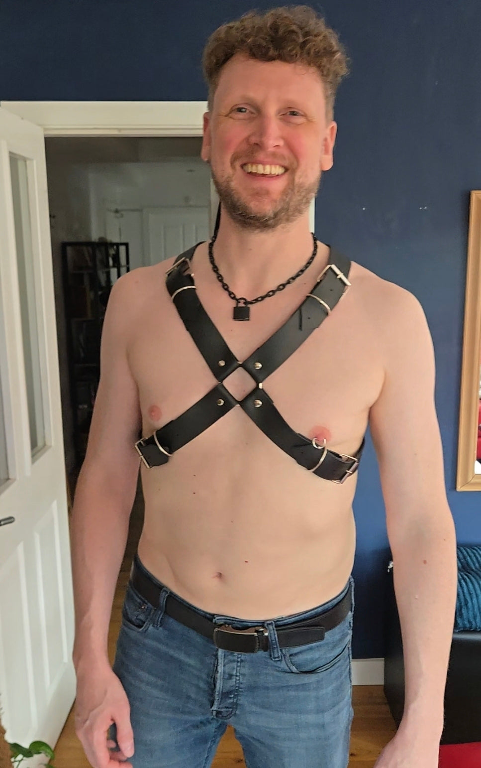 Stained Glass Resin Harness - Blue