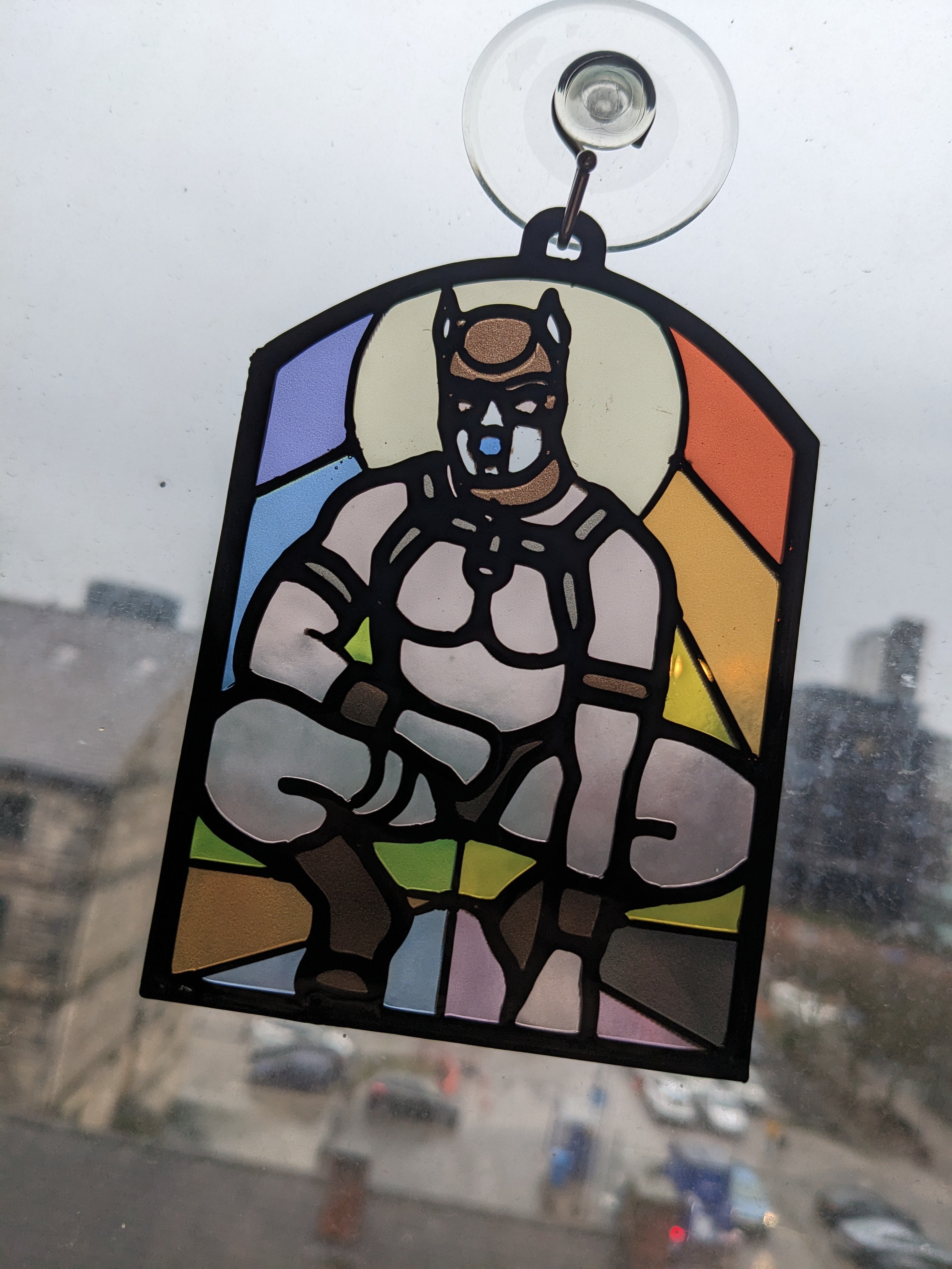 Good Boy - Queer Resin Stained Glass Style Design