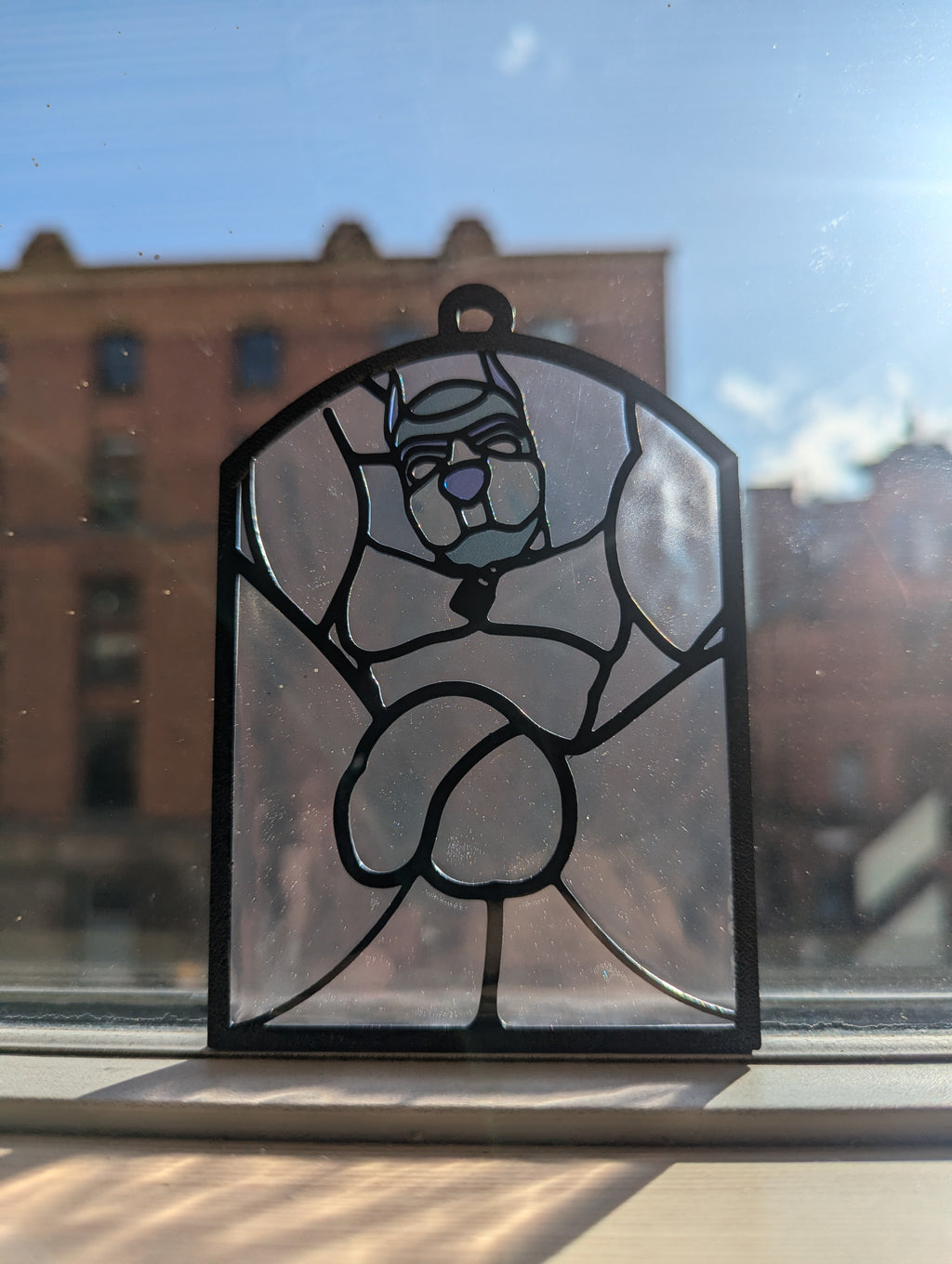 Pup butt - Queer Resin Stained Glass Style Design